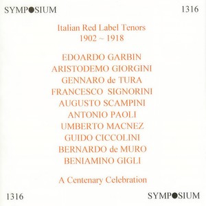 Italian Red Label Tenors (1902-1918)