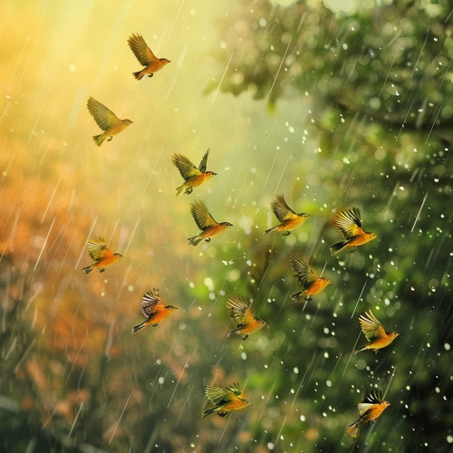 Rain’s Feathered Echoes: Binaural Symphony with Nature’s Birds - 92 96 Hz