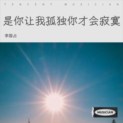 是你让我孤独你才会寂寞