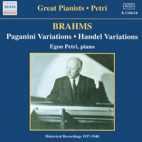 Brahms: Paganini and Handel Variations (Petri) [1937-1940]