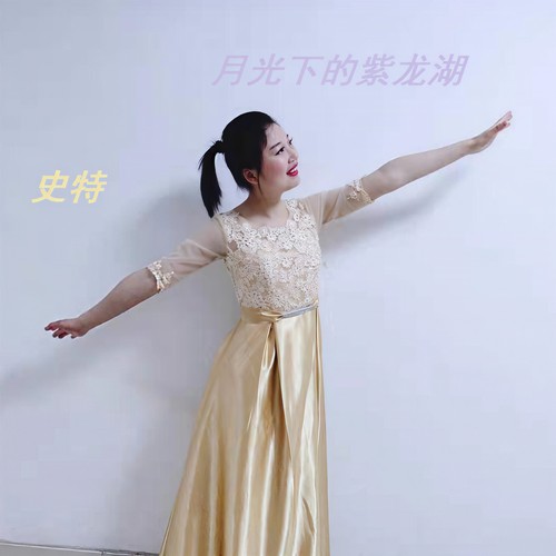 月光下的紫龙湖