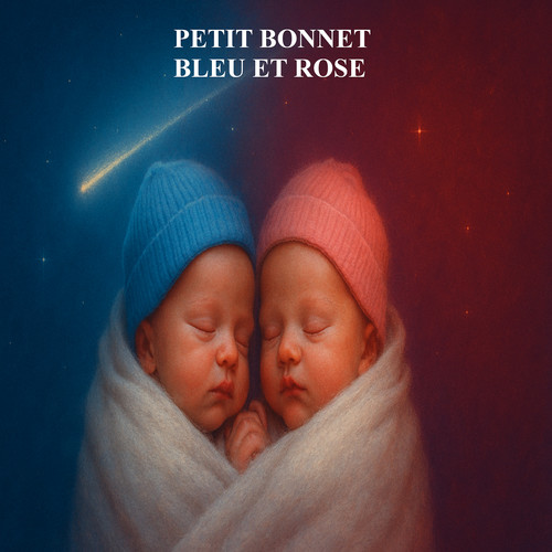 PETIT BONNET BLEU ET ROSE