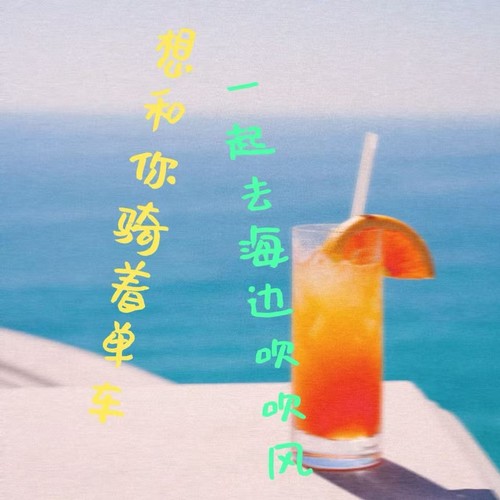 想和你骑着单车一起去海边吹吹风