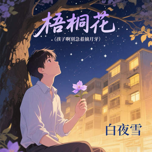 梧桐花 (孩子啊别急着摘月牙)