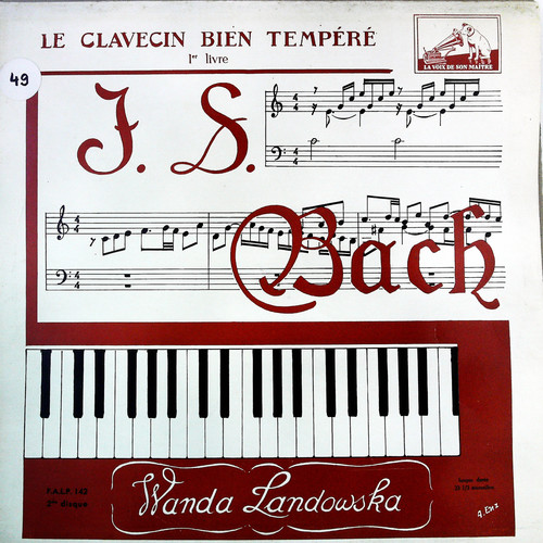 Le Clavier Bien Tempere (1er Livre) Preludes et Fugues Nos.9-16(黑胶版)