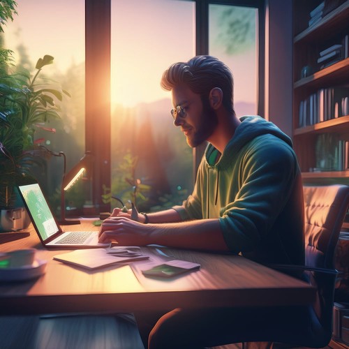 Relajación En El Trabajo Con Armonías Lofi Suaves