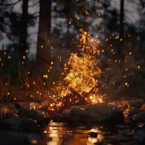 Calm Nights: Chill Fire Sleep Sounds
