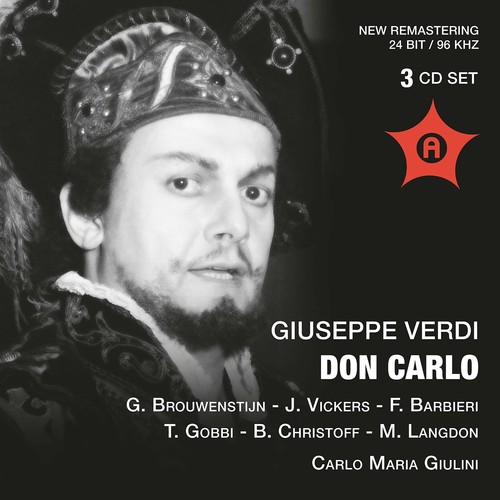 VERDI, G.: Don Carlo [Opera] (Brouwenstijn, Vickers, Gobbi, Barbieri, Christoff, Langdon, Covent Garden Orchestra and Opera Chorus,  Giulini) (1958)
