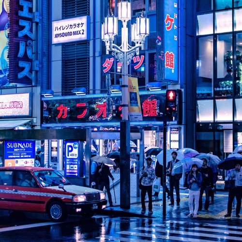 walking in the rain