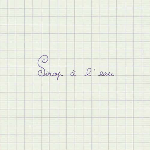 Sirop à l’eau
