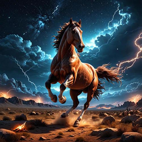 Horse Struck by Lightning