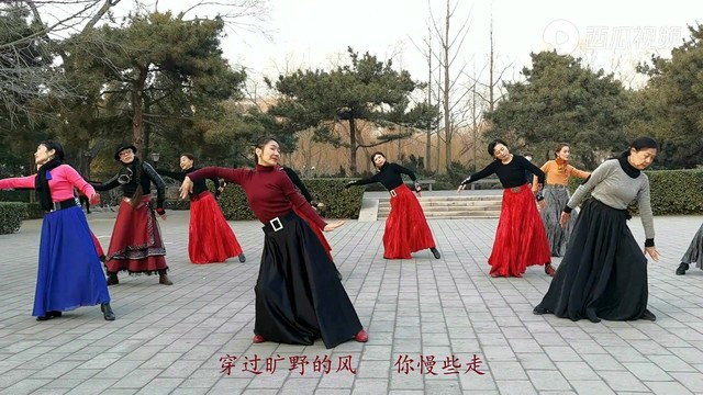 广场舞 - 玲珑广场舞《新乌兰巴托的夜》小红樱子文君暴领舞，又美出新高度 (广场舞)