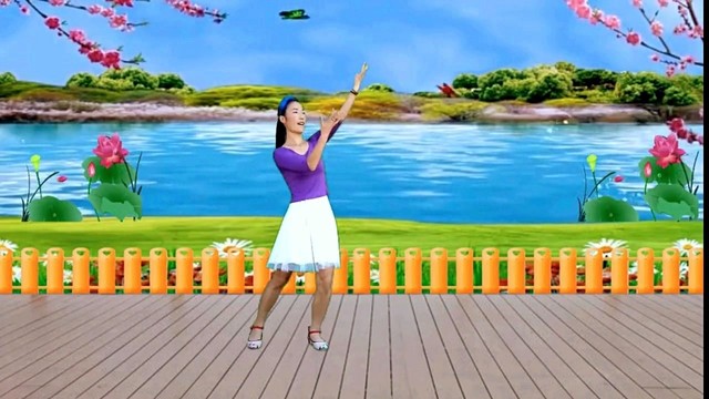 广场舞 - 暖心情歌来袭《看花看雨我看你》滚滚红尘遇见你，桃花浪漫春季开 (广场舞)