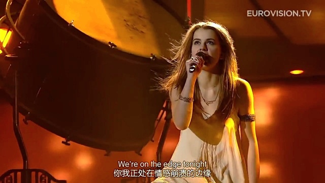Emmelie de Forest - Only Teardrops 中英字幕 现场版 （Fang1169制） (Live)