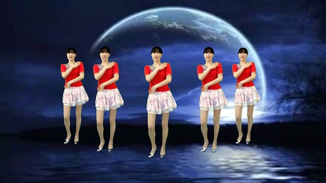 广场舞 - 经典怀旧情歌《想你的时候问月亮》想你的时候静静的聆听！ (广场舞)