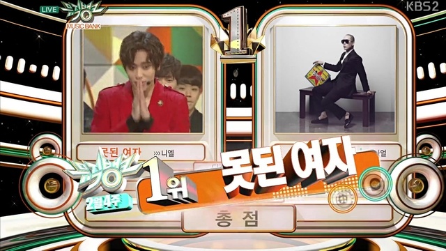 니엘 (틴탑) - 一位受赏 - KBS音乐银行 15/02/27