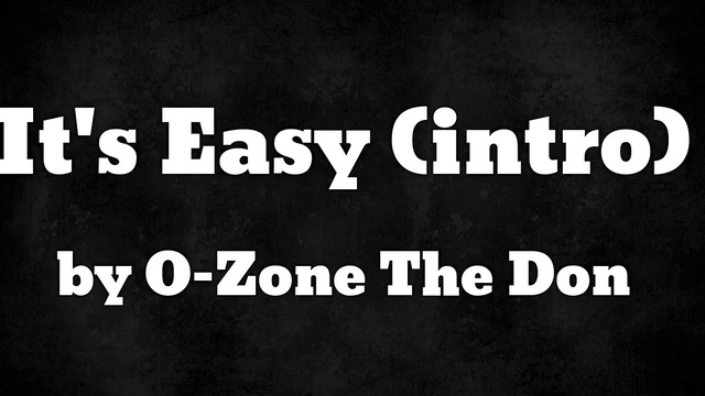 F-One The Don - It's Easy (intro) (音频版)