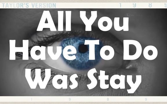 Taylor Swift - All You Had To Do Was Stay (Taylor's Version) (歌词版)