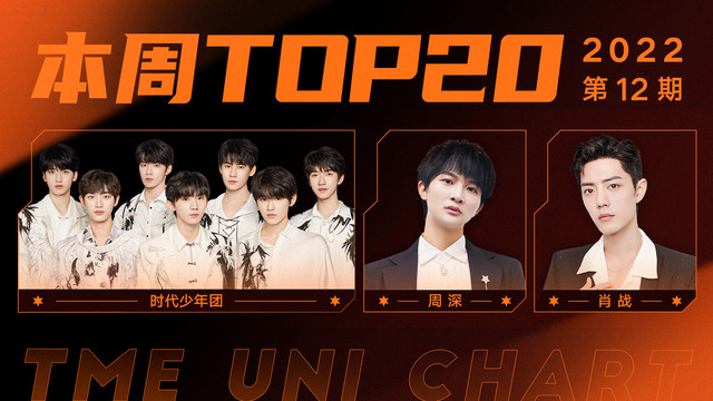 腾讯音乐由你榜 - 2022年第12期TOP20:周深《睡个好觉》拿下冠军!肖战毛不易成绩优异