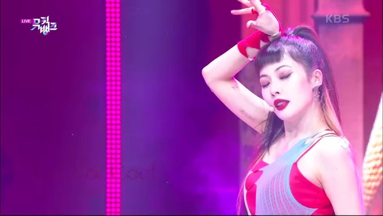 精彩再现【泫雅 hyuna】red,冠军秀 舞台(140730)