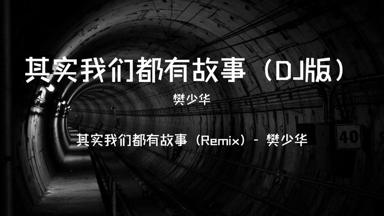 樊少华《其实我们都有故事(dj版》歌词版mv