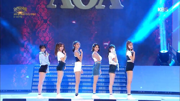 aoa-猫步轻俏 ( live at kbs音乐银行 2014/12/12)-高清mv在线看-qq