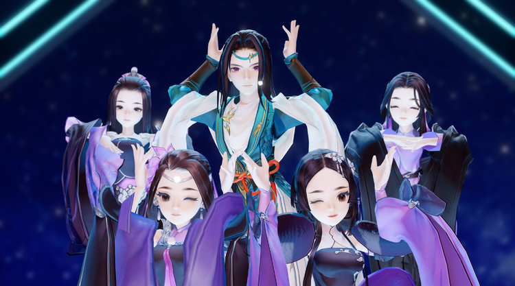 【指尖江湖·mmd】dalla dalla【裴元|谷之岚|万花弟子】
