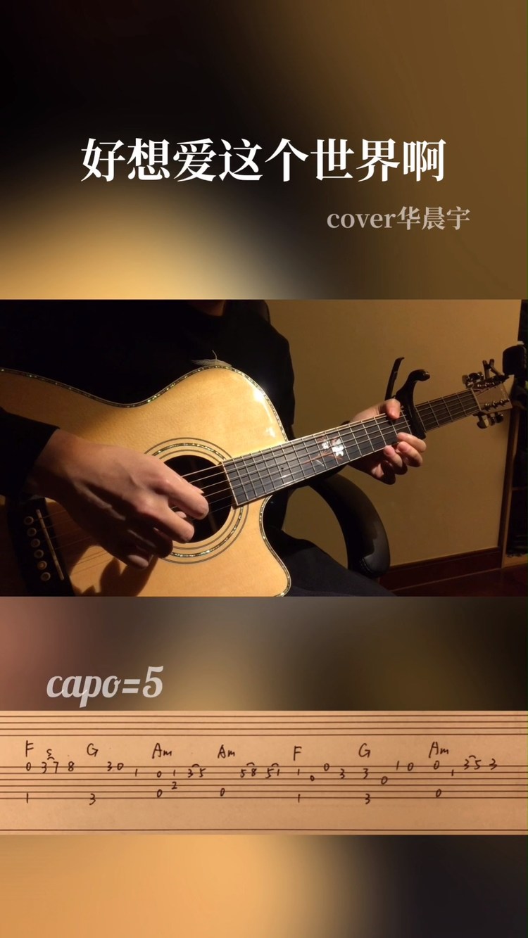 好想爱这个世界啊 指弹cover