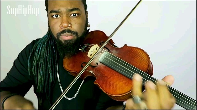 - 超强黑人用小提琴演绎21Savage-Rockstar...