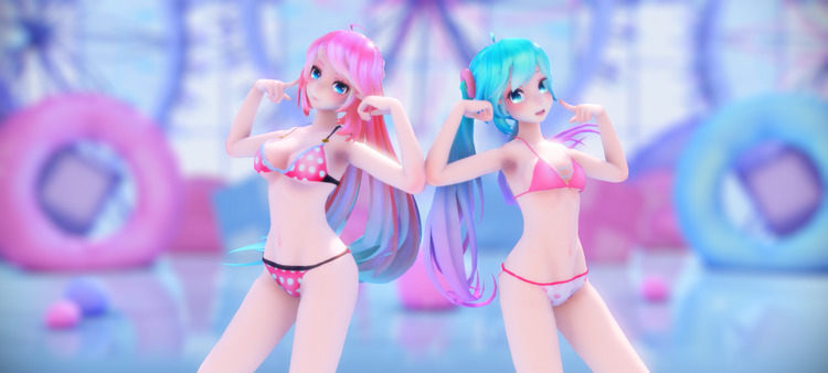 【mmd】tda式弱音~巡音~初音三人的《コミュニケーション