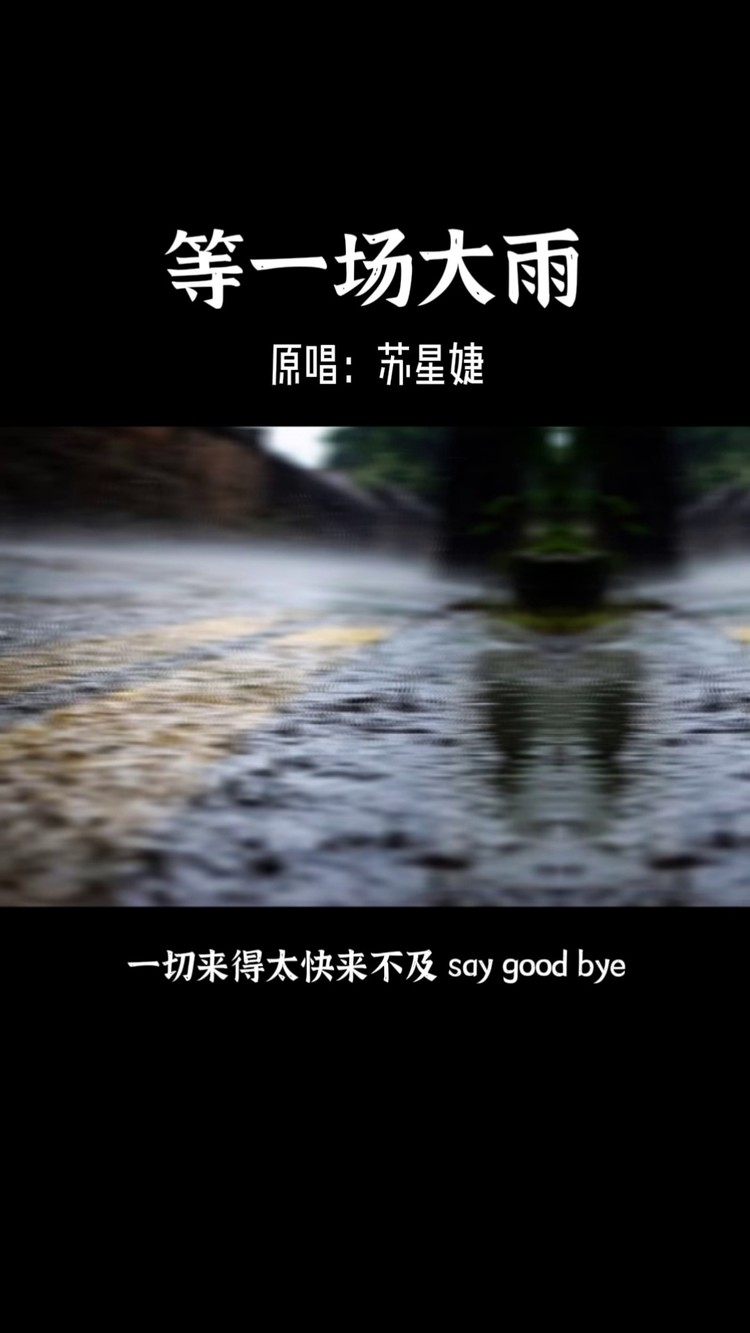 总有些突如其来的告别来不及说再见#等一场大雨#苏星婕