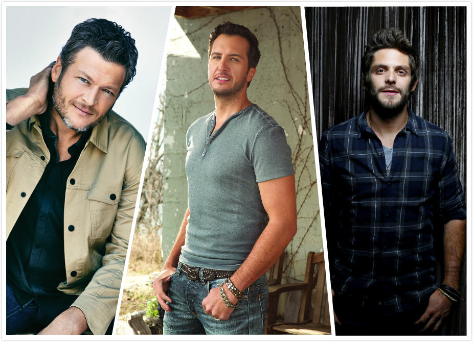 blake shelton,luke bryan,thomas rhett(順序從左到右)