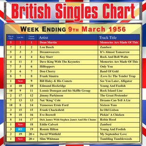 British Singles Chart - Week Ending 9 March 1956