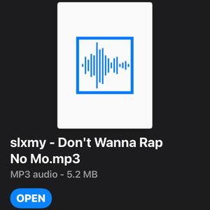 Dont wanna rap no mo (Explicit)