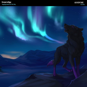 Raging Wolf On The Sky