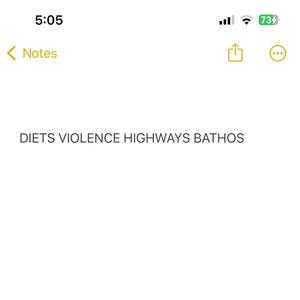 DIETS VIOLENCE HIGHWAYS BATHOS (Explicit)