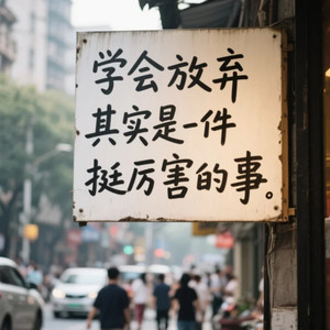 学会放弃其实是一件挺厉害的事