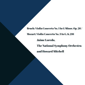 Bruch: Violin Concerto No. 1 in G Minor, Op. 26 / Mozart: Violin Concerto No. 3 in G, K.216