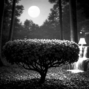 Whisper of the Waterfall Under the Moon