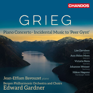 GRIEG, E.: Piano Concerto, Op. 16 / Peer Gynt, Op. 23 (excerpts) (Bavouzet, Davidsen, Moen, Nava, Weisser, Bergen Philharmonic, E. Gardner)