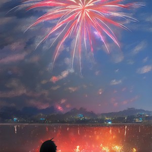夏夜最后的烟火-兔兔小面