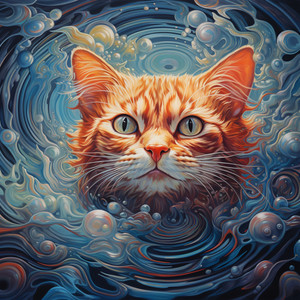 Melodic Tides: Cat Melodies Amid Ocean Ripples