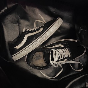 My Vans Black And White