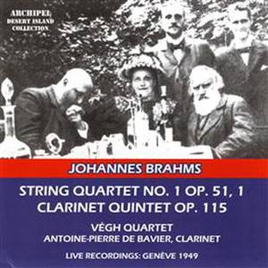 Johannes Brahms: String Quartet No.1 Op. 51, 1 Clarinet Quuintet Op. 115