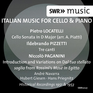 LOCATELLI, P.A.: Cello Sonata in D Major (arr. A. Piatti) / PIZZETTI, I.: 3 Canti / PAGANINI, N.: Mose-Fantasia (Navarra, Giesen, Priegnitz)