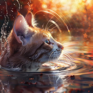 Cats Soothed by River Ripples