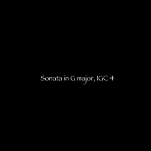 Sonata in G major, IGC 4