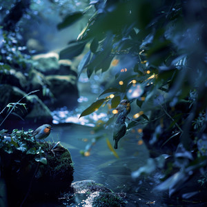 Gentle Night with Binaural Creek Birds and Nature Sleep