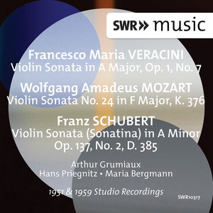 Violin Recital: Grumiaux, Arthur - Veracini, F.M. / Mozart, W.A. / Schubert, F.