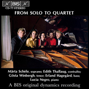 SCHUMANN / BRAHMS / SCHUBERT / MENDELSSOHN: From Solo till Quartet